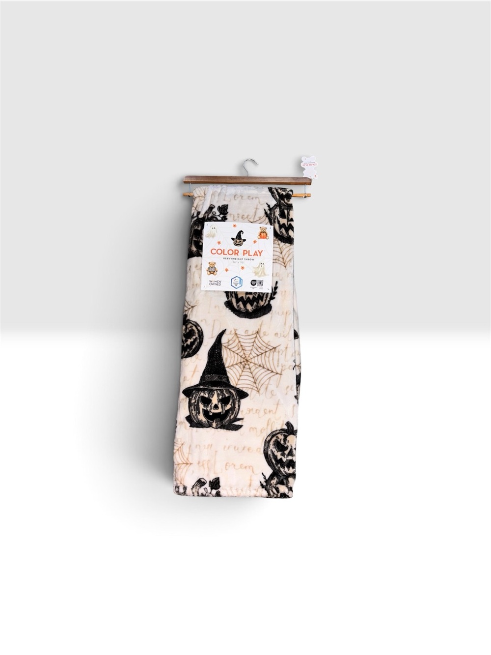 Kids Halloween Pumpkin Print Bottoms - Cream & Black